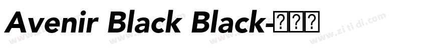 Avenir Black Black字体转换